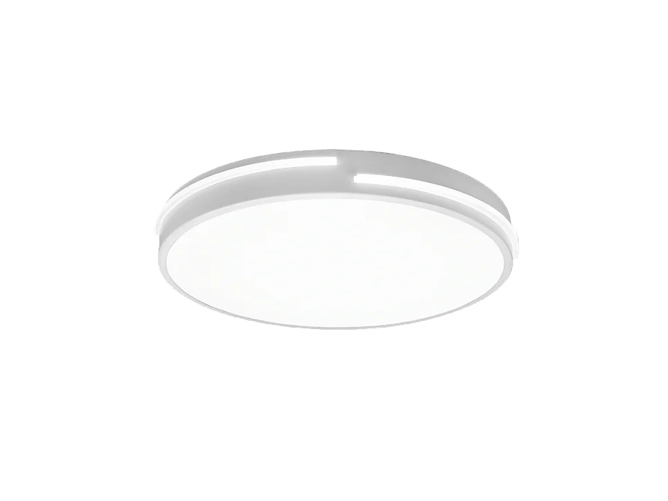 Plafoniera LED, metallo, bianco opaco, 40x5,3x40 cm, Tacoma