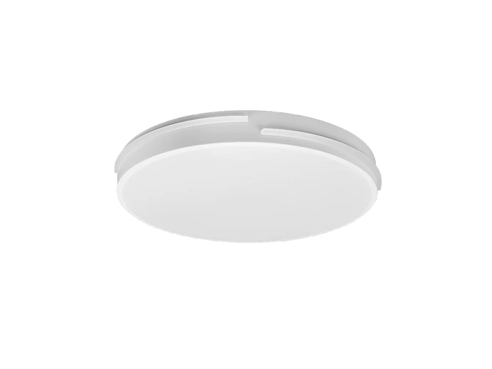Plafoniera LED, metallo, bianco opaco, 40x5,3x40 cm, Tacoma