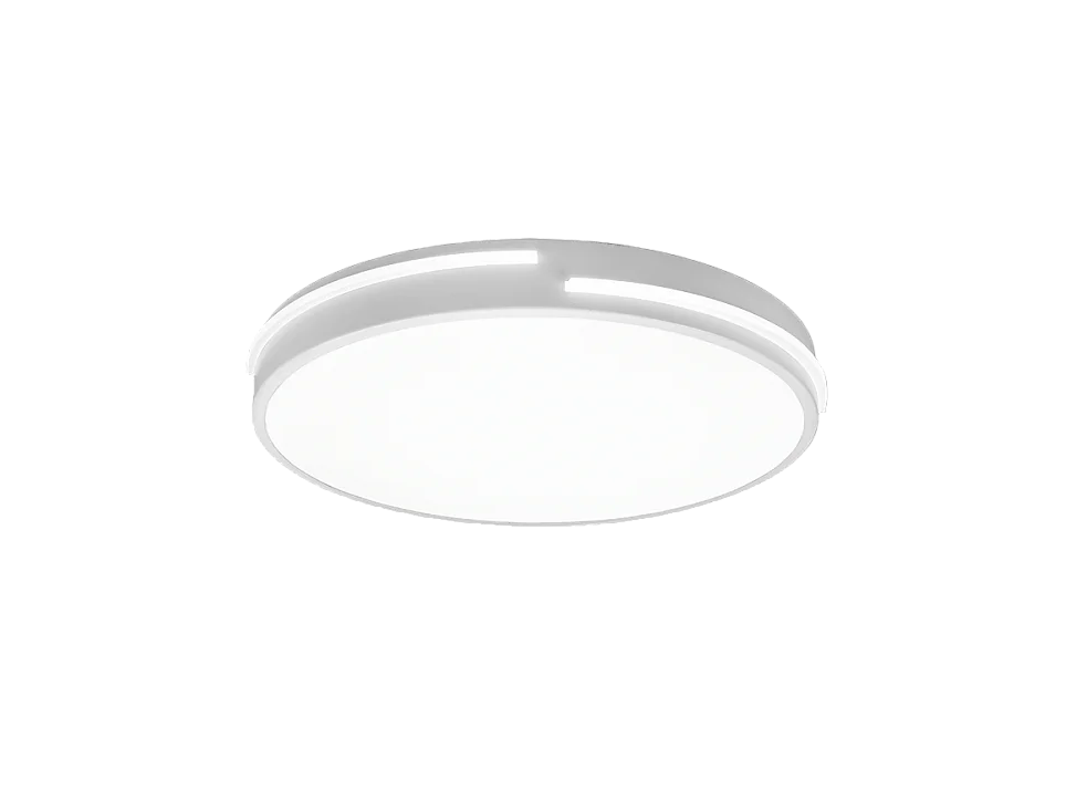 Plafoniera LED, metallo, bianco opaco, 40x5,3x40 cm, Tacoma