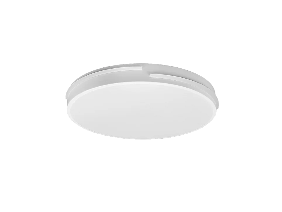 Plafoniera LED, metallo, bianco opaco, 40x5,3x40 cm, Tacoma