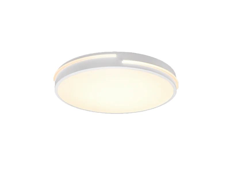 Plafoniera LED, metallo, bianco opaco, 40x5,3x40 cm, Tacoma