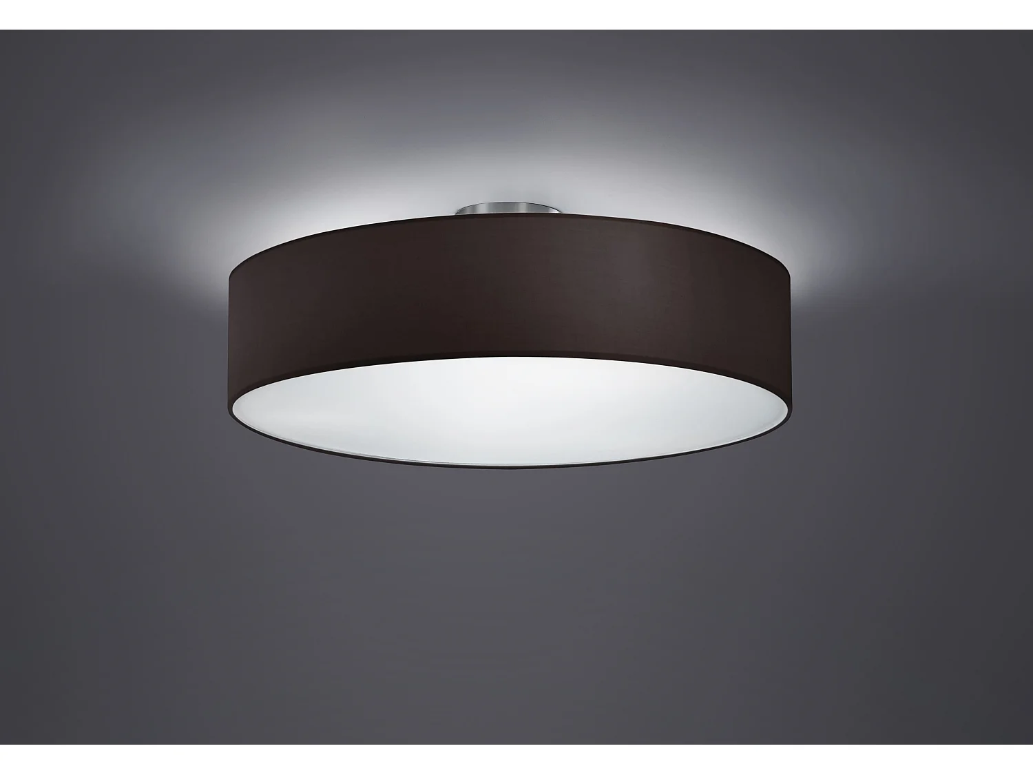 Plafoniera 3 luci, tessuto, nero, 50x17x50 cm, Hotel