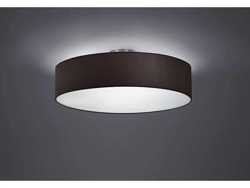 Plafoniera 3 luci, tessuto, nero, 50x17x50 cm, Hotel