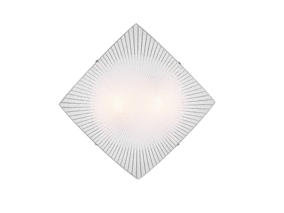 Plafoniera 2 luci, metallo, cromo, 40x9,5x40 cm, Elisa