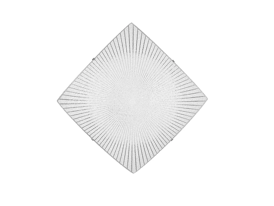 Plafoniera 2 luci, metallo, cromo, 40x9,5x40 cm, Elisa