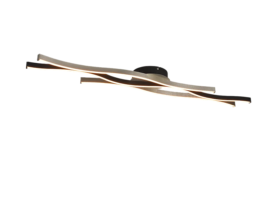 Plafoniera LED, metallo, alluminio, 107,5x7x18 cm, Blaze