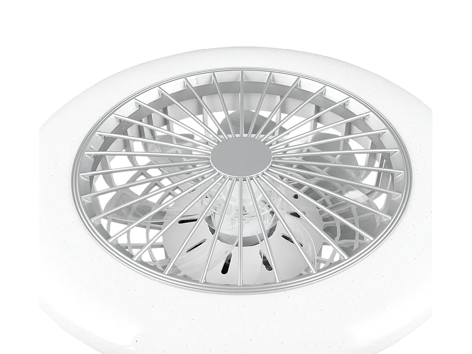 Ventilatore/Plafoniera LED, plastica, titano, 49x16,5x49 cm, Stralsund