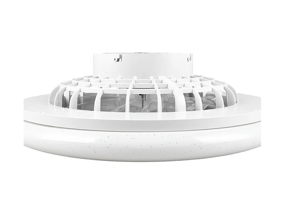 Ventilatore/Plafoniera LED, plastica, titano, 49x16,5x49 cm, Stralsund