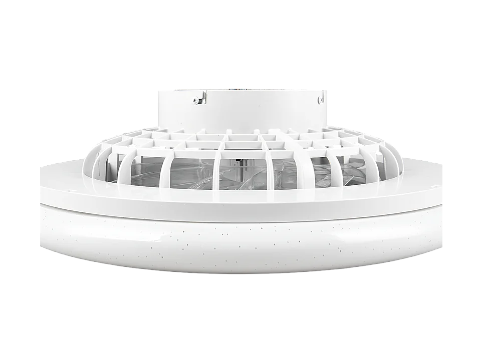 Ventilatore/Plafoniera LED, plastica, titano, 49x16,5x49 cm, Stralsund