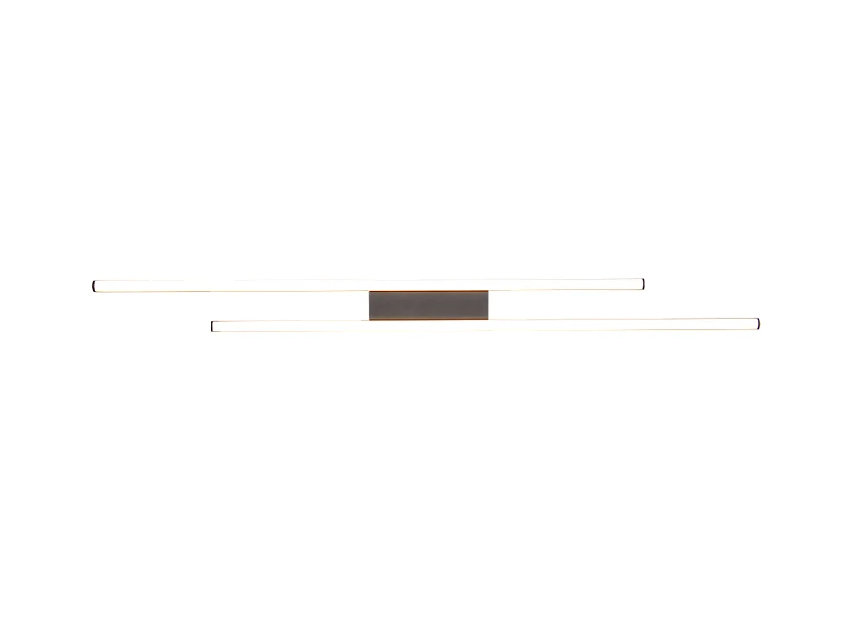 Plafoniera LED, metallo, nero opaco, 110x5x8,5 cm, Odio