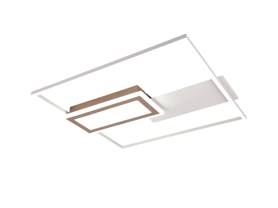 Plafoniera LED, metallo, grigio, 53x4,5x50 cm, Spiro