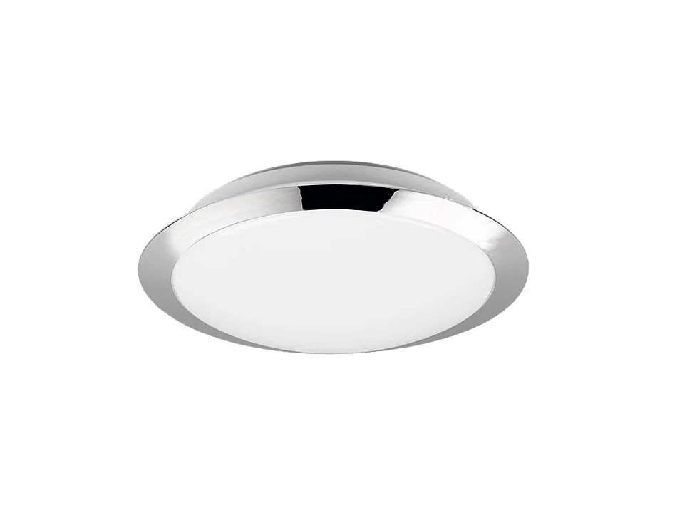 Plafoniera LED, plastica, cromo, 29x8x29 cm, Umberto