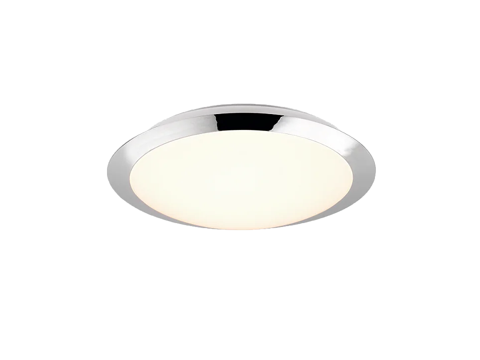 Plafoniera LED, plastica, cromo, 29x8x29 cm, Umberto