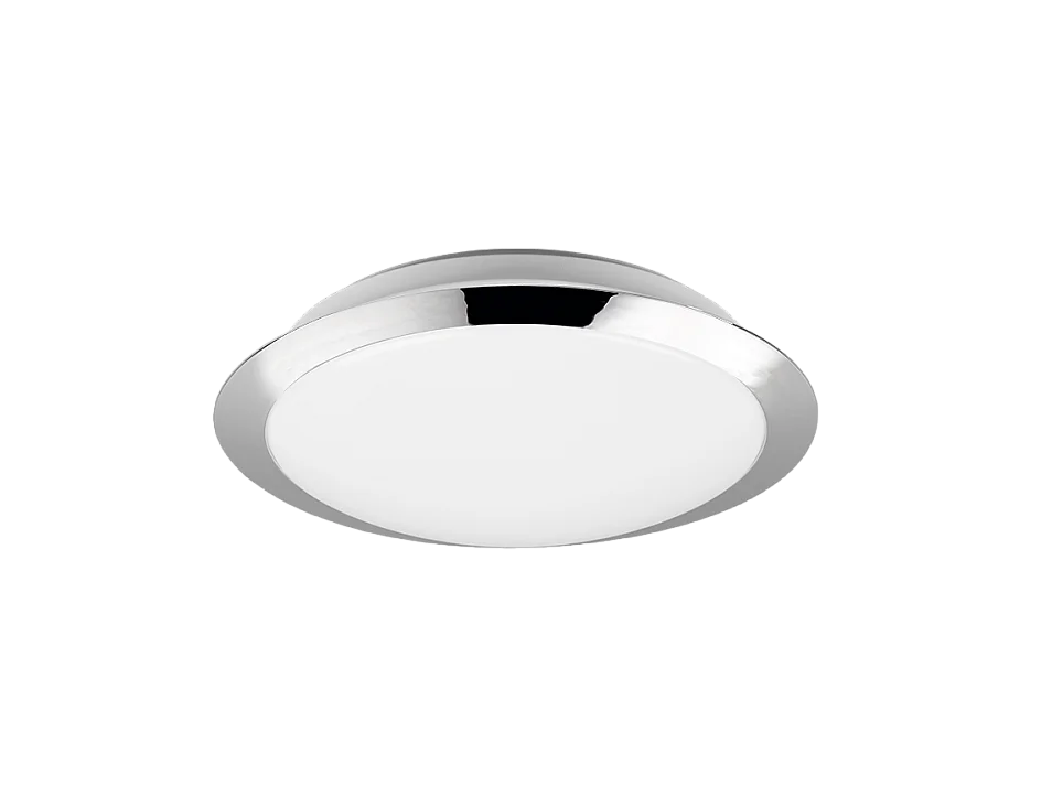 Plafoniera LED, plastica, cromo, 29x8x29 cm, Umberto