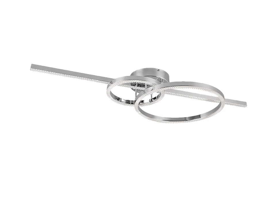 Plafoniera LED, metallo, cromo, 100x12,5x40 cm, Montilla