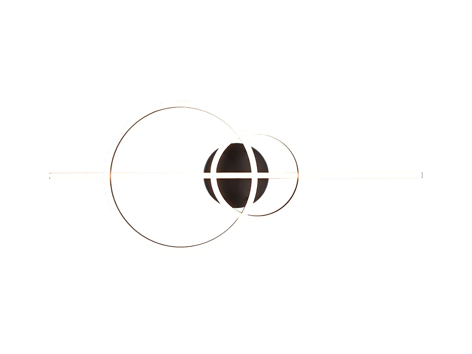 Plafoniera LED, metallo, nero opaco, 100x12,5x40 cm, Montilla