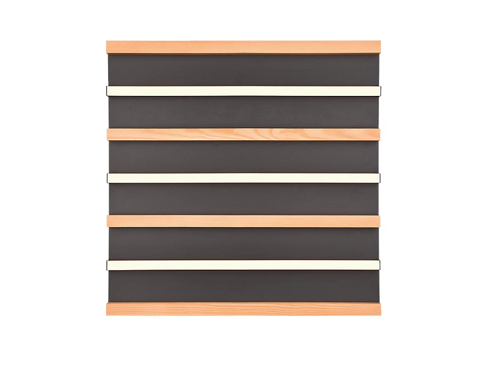 Plafoniera LED, metallo, nero opaco, 46x46x6 cm, Fontana