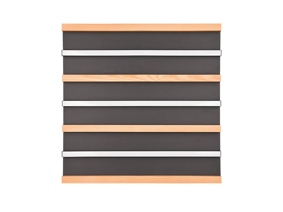 Plafoniera LED, metallo, nero opaco, 46x46x6 cm, Fontana