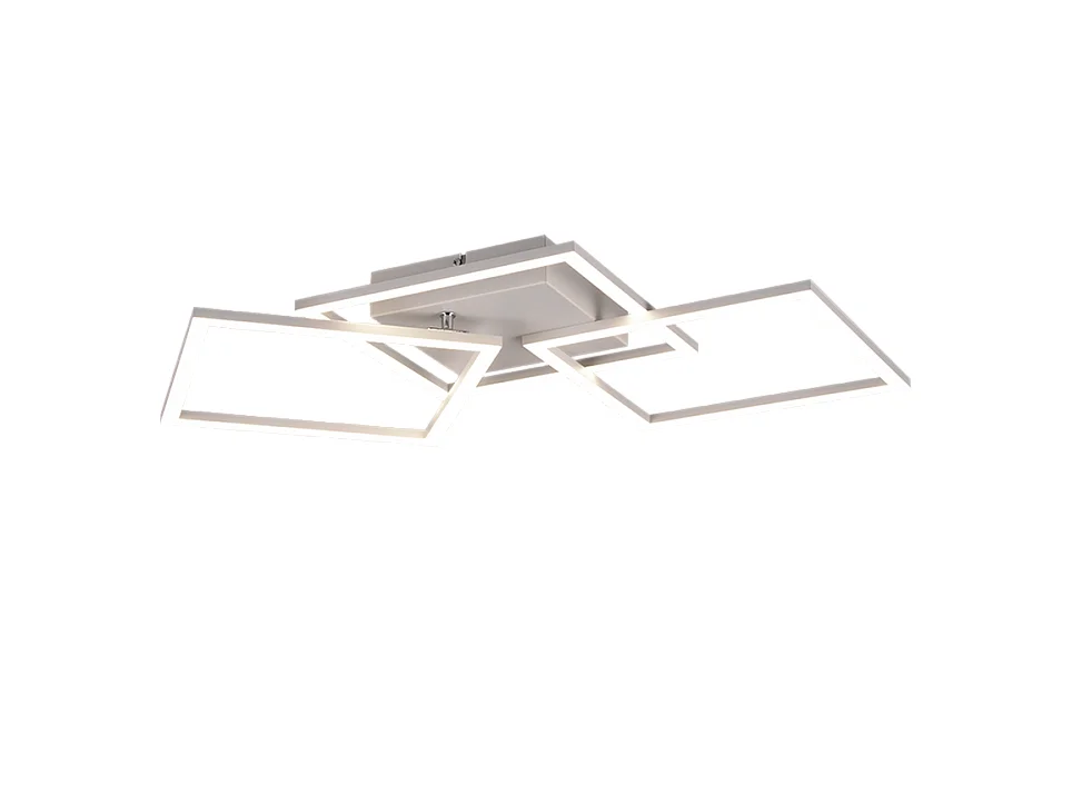 Plafoniera LED, metallo, bianco opaco, 74,5x7x35,2 cm, Trail