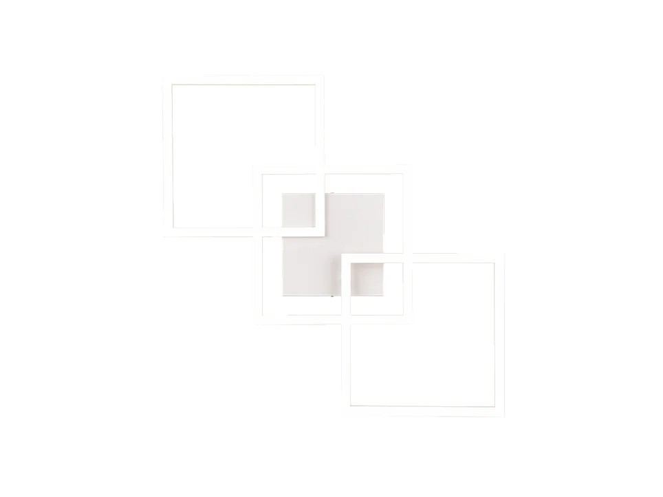 Plafoniera LED, metallo, bianco opaco, 74,5x7x35,2 cm, Trail