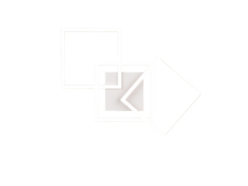 Plafoniera LED, metallo, bianco opaco, 74,5x7x35,2 cm, Trail