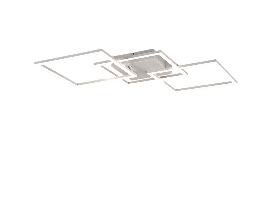 Plafoniera LED, metallo, bianco opaco, 74,5x7x35,2 cm, Trail