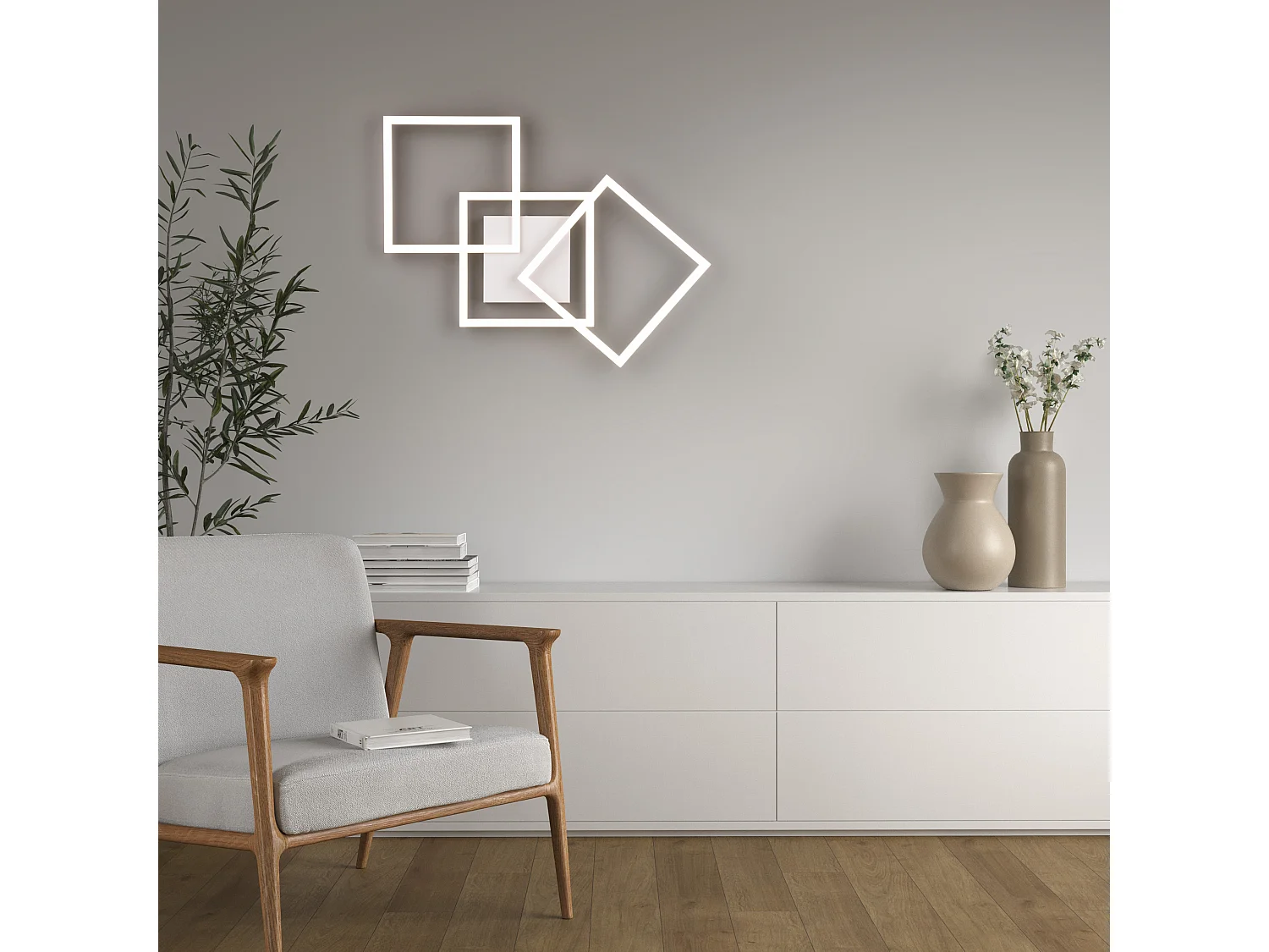Plafondlamp TRAIL - 0x0x7 cm - Wit