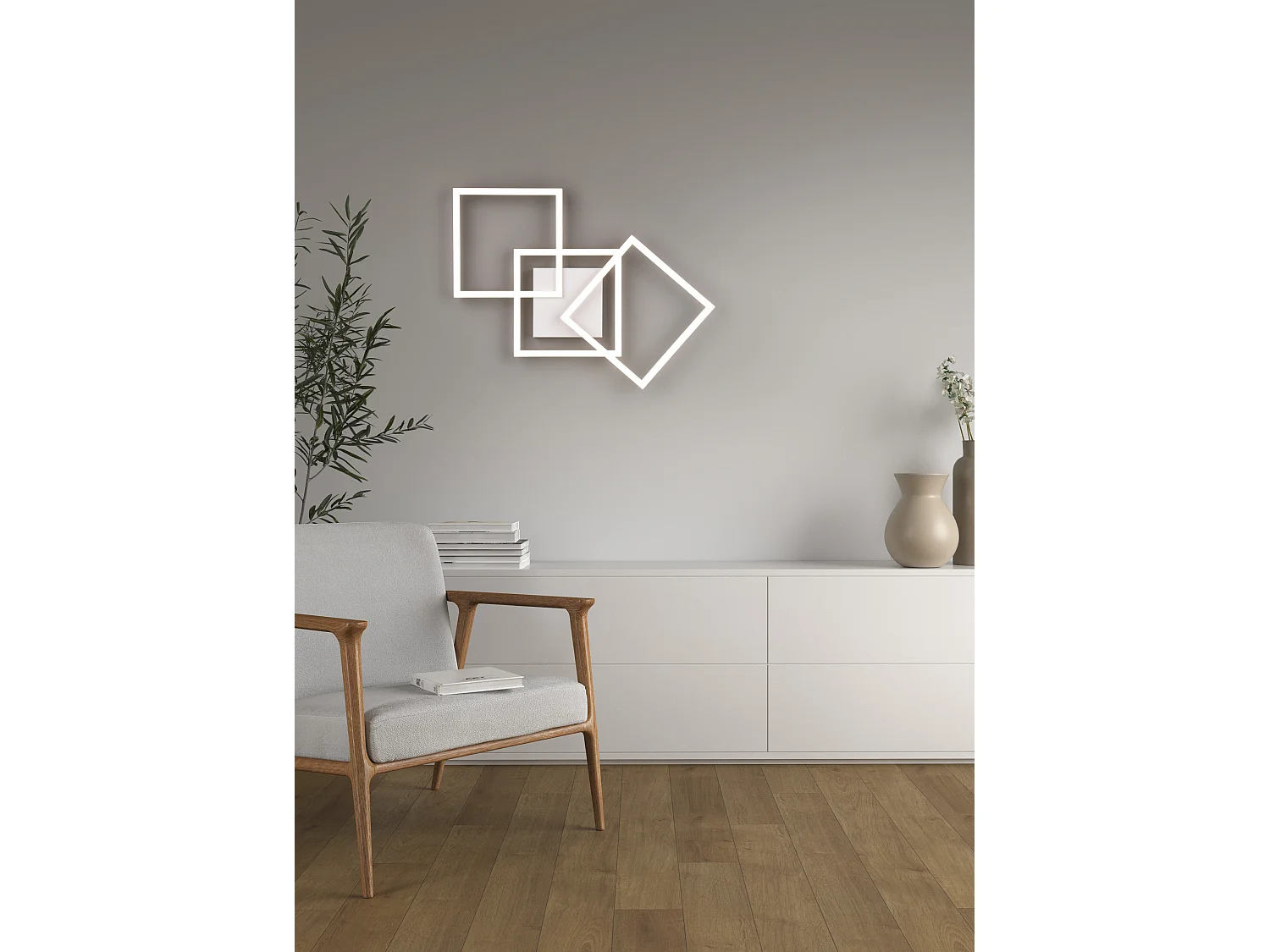Plafondlamp TRAIL - 0x0x7 cm - Wit