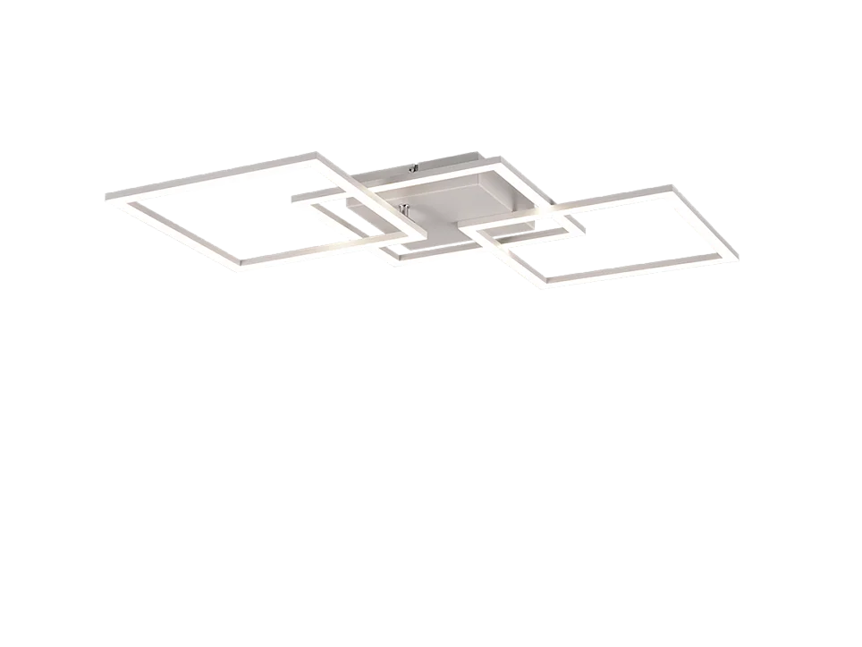 Plafoniera LED, metallo, bianco opaco, 74,5x7x35,2 cm, Trail