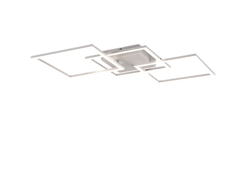 Plafoniera LED, metallo, bianco opaco, 74,5x7x35,2 cm, Trail