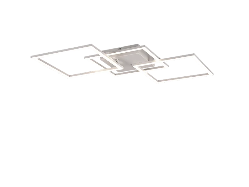 Plafoniera LED, metallo, bianco opaco, 74,5x7x35,2 cm, Trail