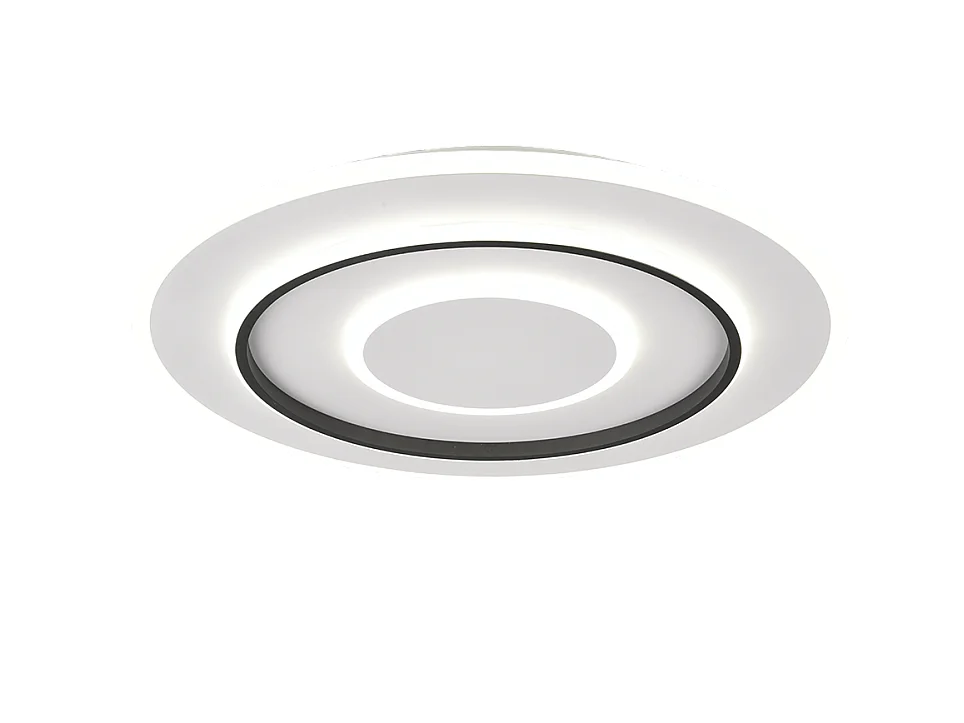 Plafoniera LED, metallo, bianco opaco, 60x6x60 cm, Jora