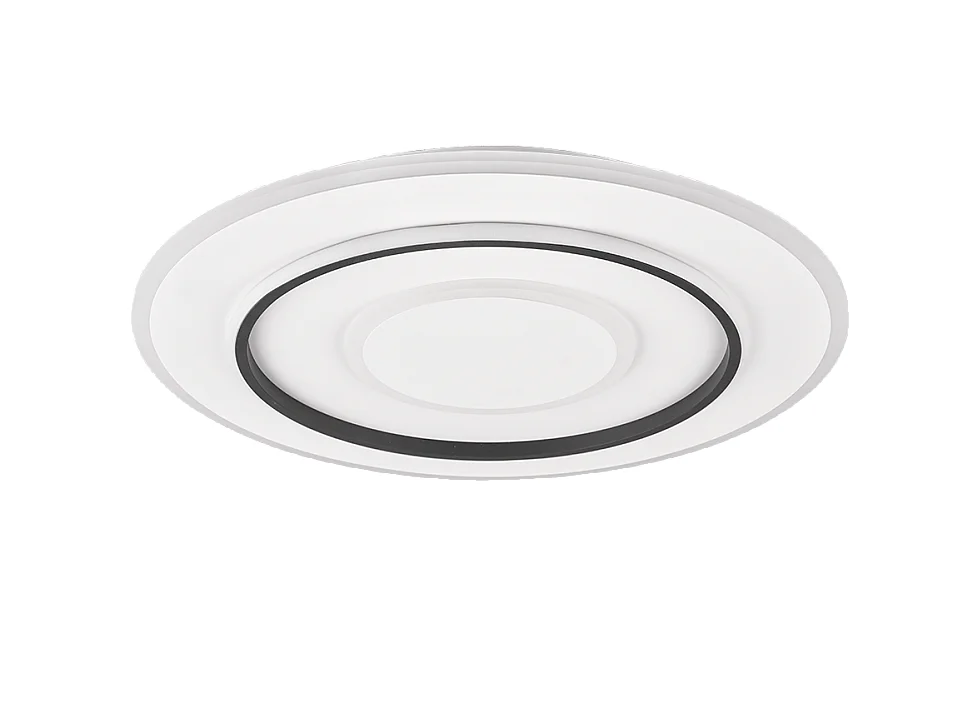 Plafoniera LED, metallo, bianco opaco, 60x6x60 cm, Jora