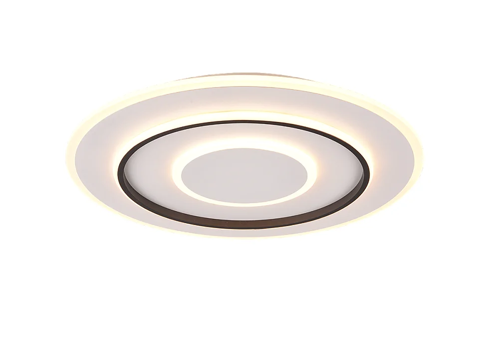 Plafoniera LED, metallo, bianco opaco, 60x6x60 cm, Jora