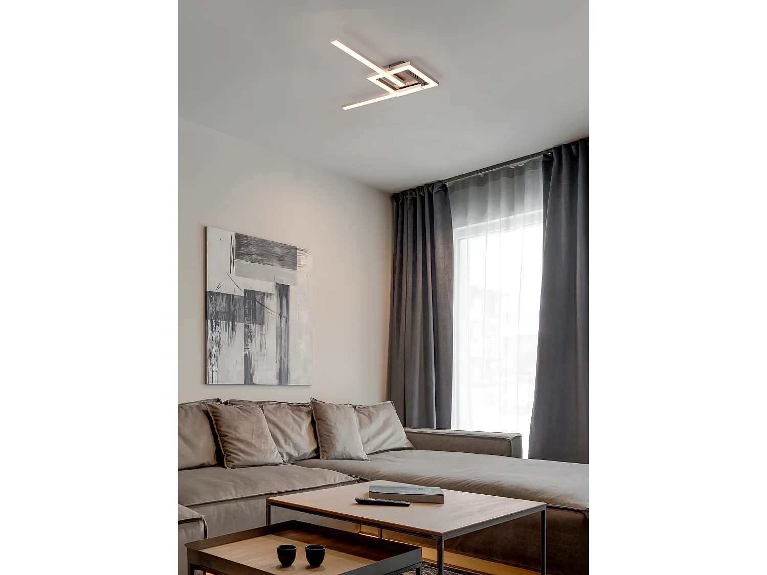 Plafondlamp VIALE - 0x0x5 cm - Grijs