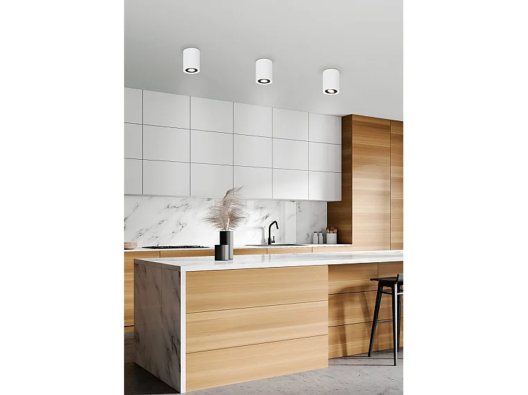 Plafoniera, metallo, nero, 9,6x12,5x9,6 cm, Cookie