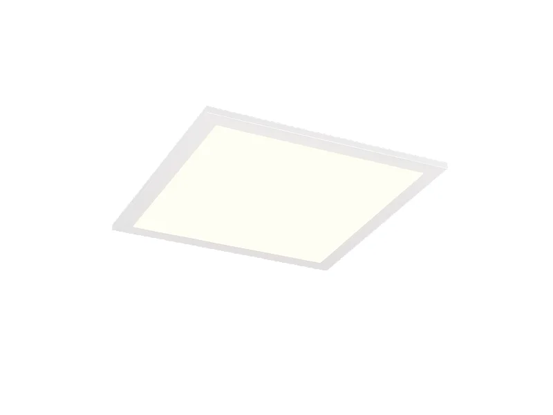 Plafoniera LED, metallo, bianco opaco, 29,5x6x29,5 cm, Sirius