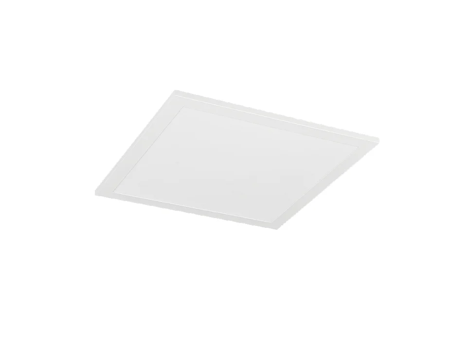 Plafoniera LED, metallo, bianco opaco, 29,5x6x29,5 cm, Sirius
