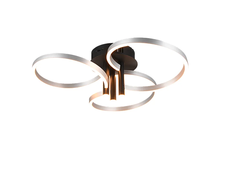 Plafoniera LED, metallo, alluminio, 65,5x20x65,5 cm, Caruso