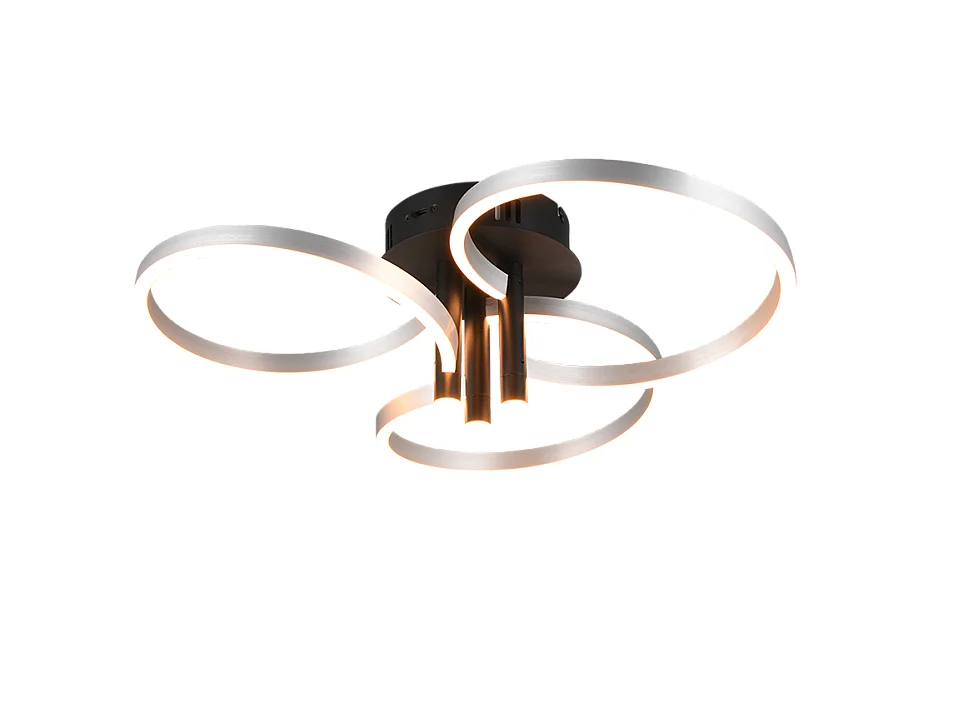 Plafoniera LED, metallo, alluminio, 65,5x20x65,5 cm, Caruso