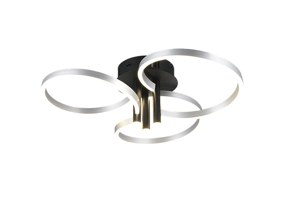 Plafoniera LED, metallo, alluminio, 65,5x20x65,5 cm, Caruso