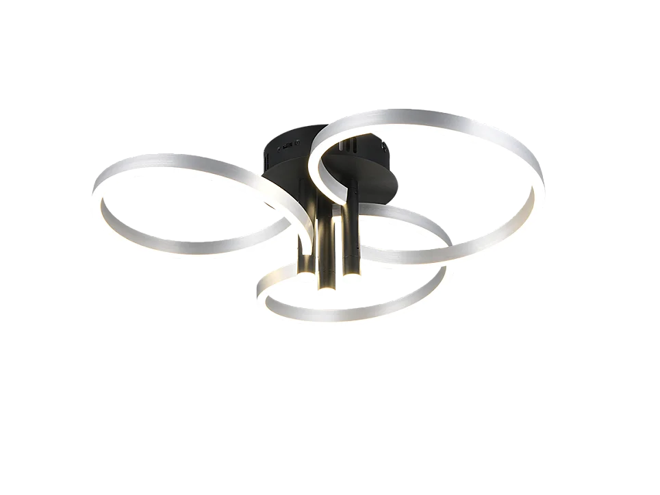 Plafoniera LED, metallo, alluminio, 65,5x20x65,5 cm, Caruso