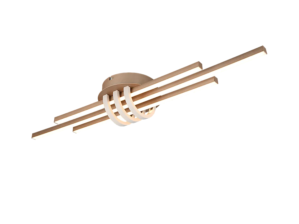 Plafoniera LED, metallo, caffè, 81x10,5x18 cm, Cinto