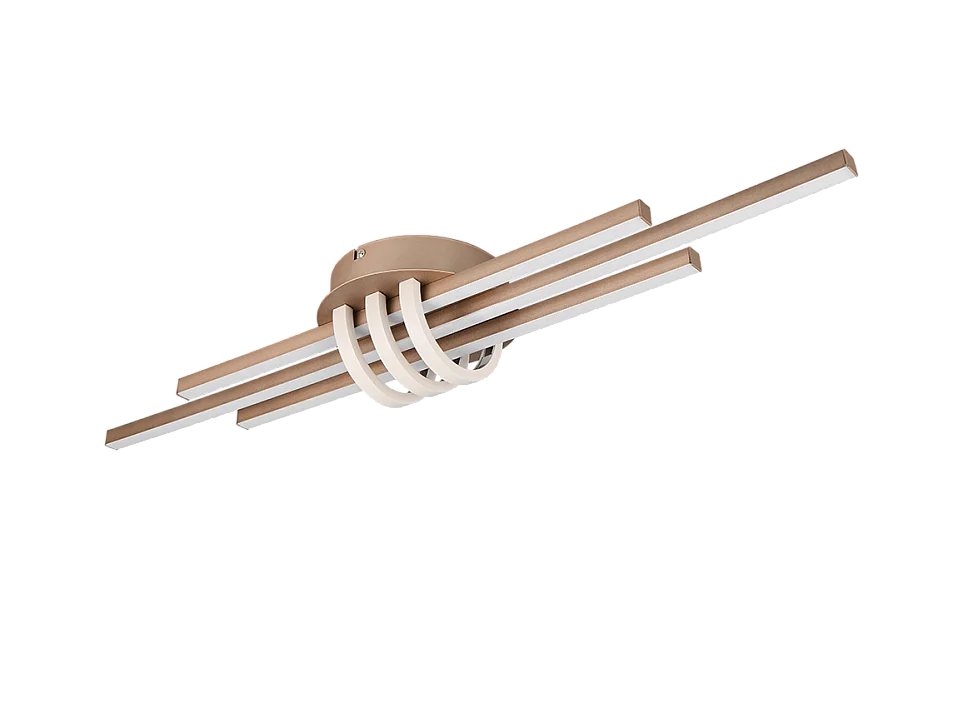 Plafoniera LED, metallo, caffè, 81x10,5x18 cm, Cinto