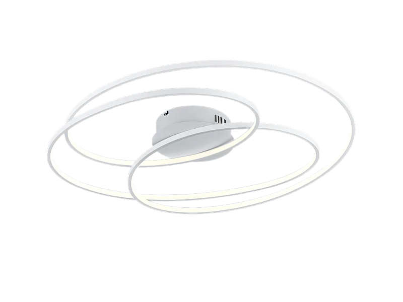 Plafoniera LED, metallo, bianco opaco, 80x14,5x65 cm, Gale