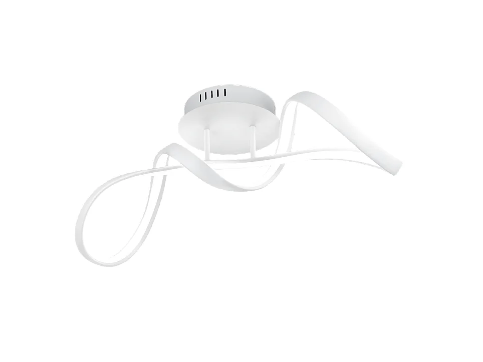 Plafoniera LED, metallo, bianco opaco, 60x22x18 cm, Perugia