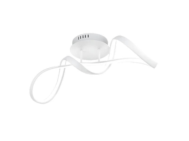 Plafoniera LED, metallo, bianco opaco, 60x22x18 cm, Perugia