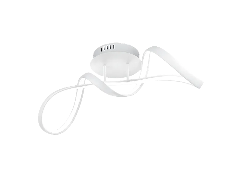 Plafoniera LED, metallo, bianco opaco, 60x22x18 cm, Perugia