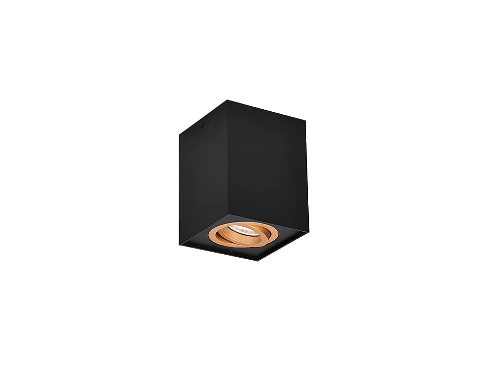 Plafoniera, metallo, oro nero, 9,6x12,5x9,6 cm, Biscuit