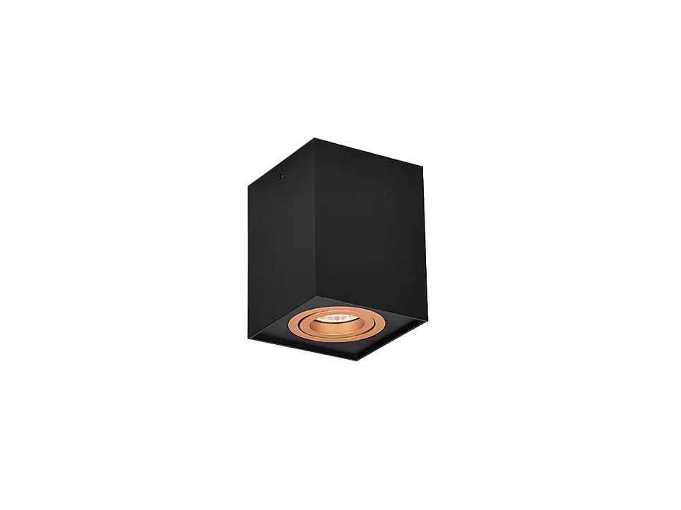 Plafoniera, metallo, oro nero, 9,6x12,5x9,6 cm, Biscuit